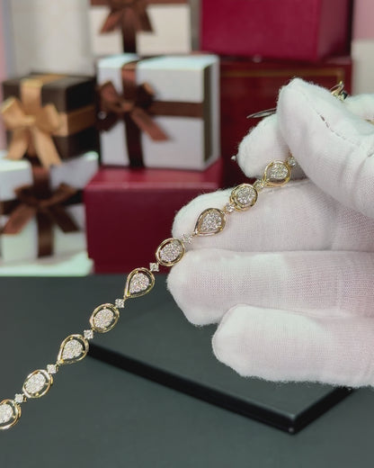14k Yellow Gold Diamond Bracelet