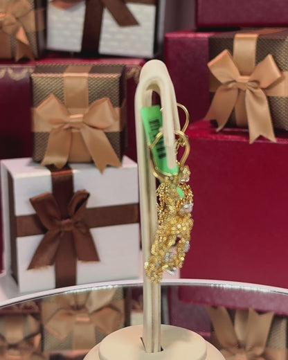18k Yellow Gold Flower Earrings