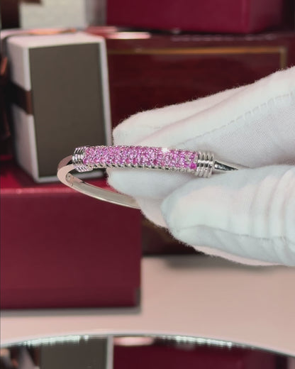 Pink Diamond 14k White Gold Bracelet