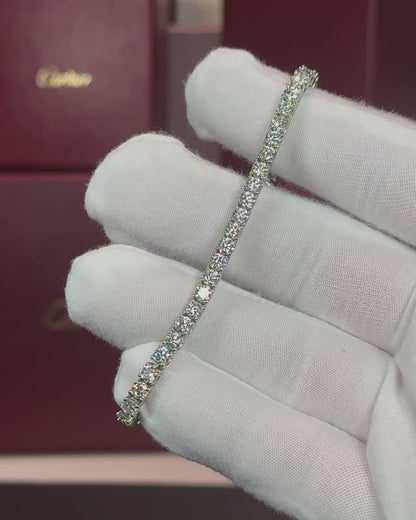 14k White Gold Lab Diamond Tennis Bracelet