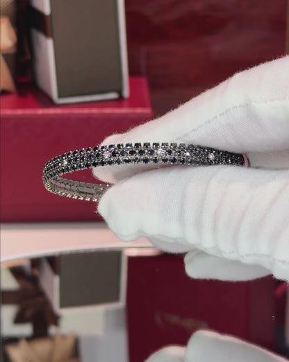 Black Diamond 14k White Gold  Bangle