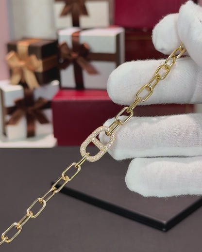 14k Yellow Gold Diamond Bracelet