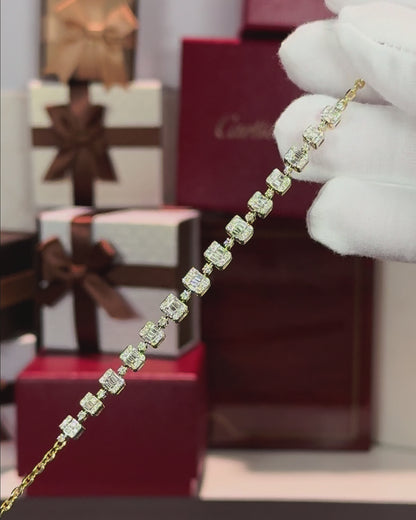 14k Yellow Gold Diamond Bracelet