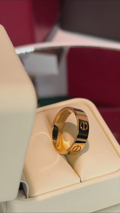 Cartier Love Ring 18k Yellow Gold Classic Model