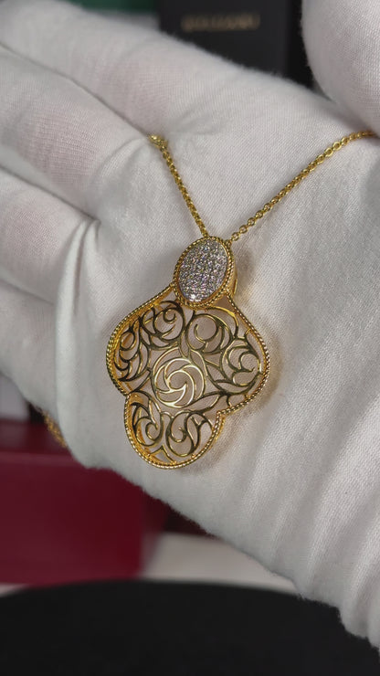 Diamond 14k Yellow Gold Pendant Necklace