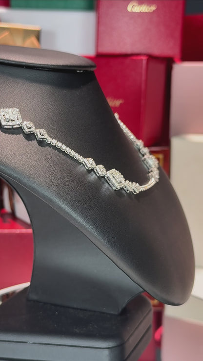 14k White Gold Diamond Necklace