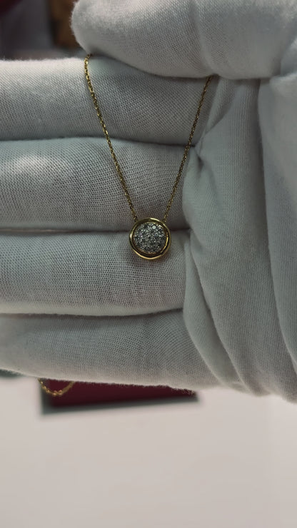Diamond Pendant 14k Yellow Gold Necklace