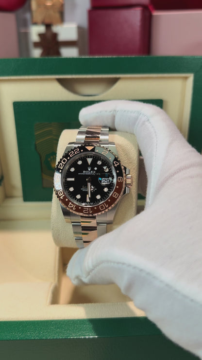 Rolex GMT Master II Rootbeer 408691K8 Bright Black Dial 126711CHNR