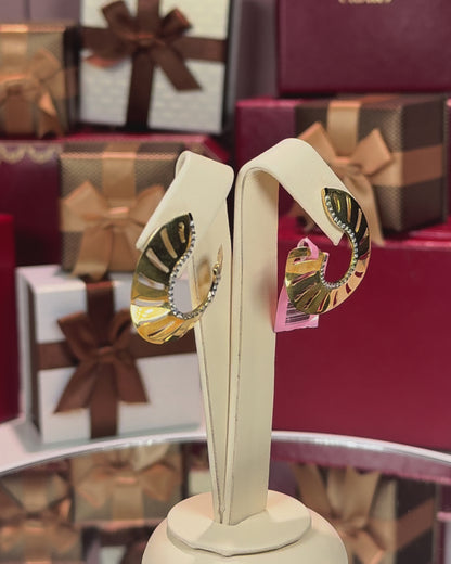 14k Yellow Gold Diamond Earrings