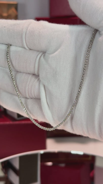 14k White Gold Diamond Tennis Necklace TNS2.5