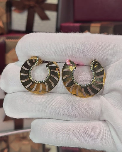 14k Yellow Gold Diamond Earrings