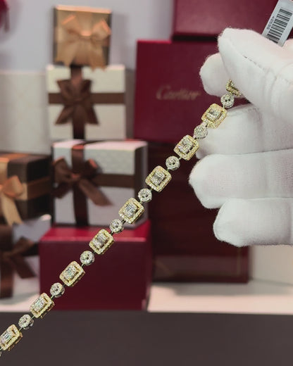 14k Yellow Gold Diamond Bracelet