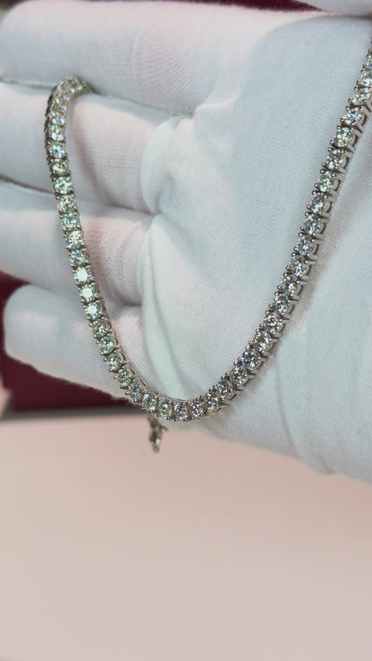 14k White Gold Diamond Tennis Necklace