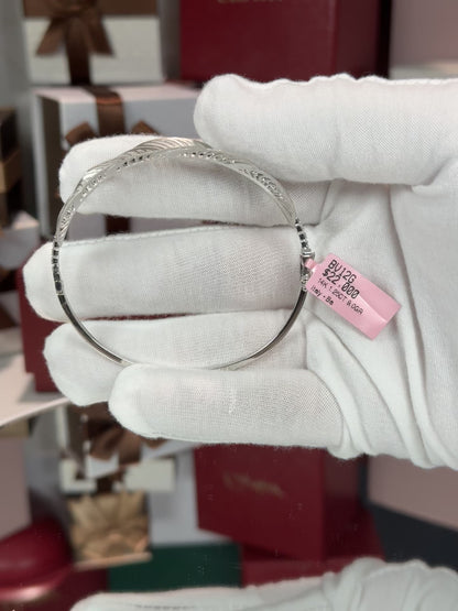 14k White Gold Pattern Bracelet