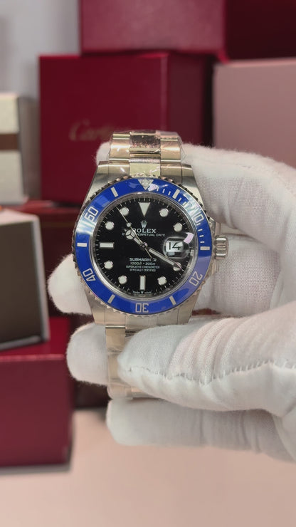 Rolex White Gold Submariner Date 68AA9696 Bright Black Dial 126619LB