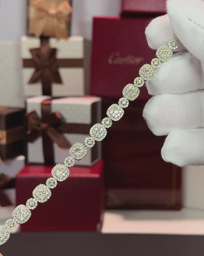 14k White Gold Diamond Bracelet