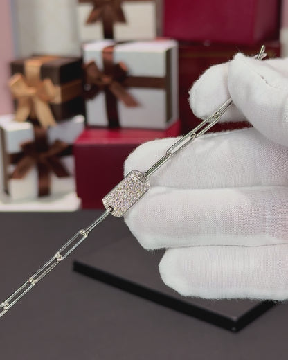 14k White Gold Diamond Bracelet