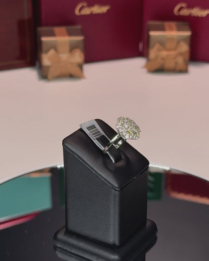 14k White Gold Diamond Cluster Ring
