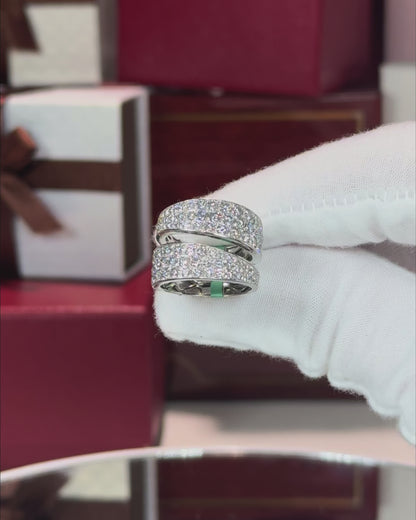 18k White Gold Canyon Design Diamond Ring