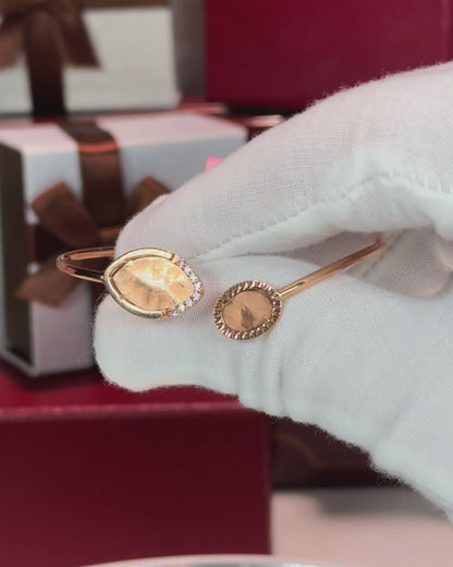 14k Rose Gold Open Cuff Bracelet