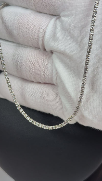 18k White Gold Diamond Tennis Necklace