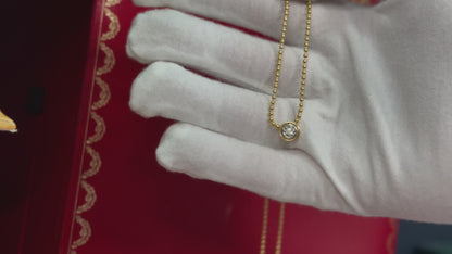 Diamond Pendant 14k Yellow Gold Necklace