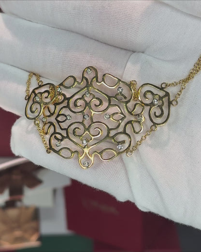 18k Yellow Gold Filigree Bracelet