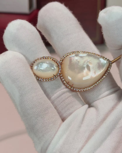 MoP 14k Rose Gold Torc Necklace