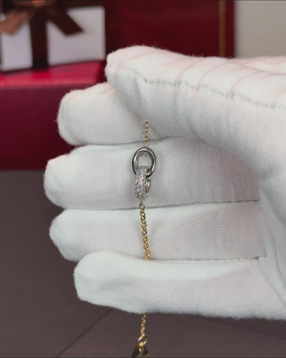 Interlocking Diamond Rings 14k Yellow Gold Bracelet