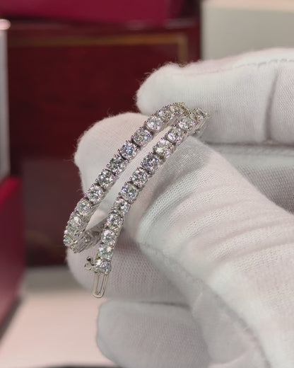 CVD Lab Grown Diamond  14k White Gold Tennis Bracelet