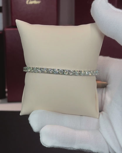 14k White Gold Lab Diamond Tennis Bracelet