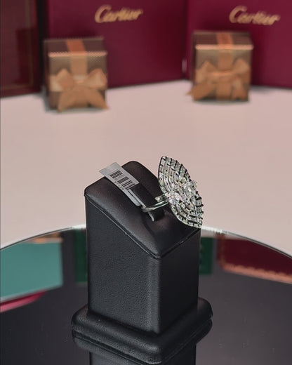 14k White Gold Baguette Diamond Ring