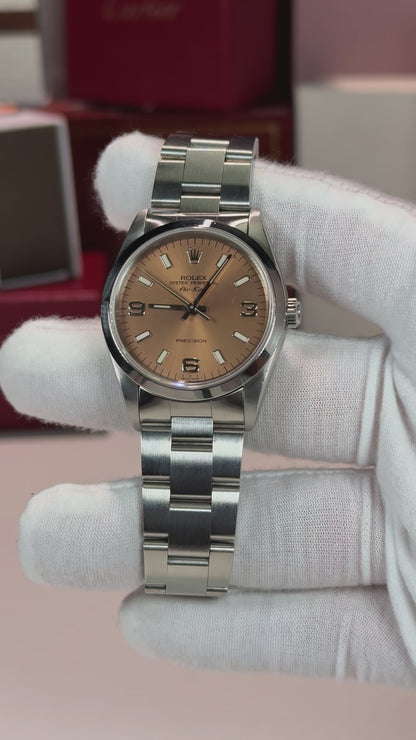 Rolex Oyster Perpetual 34mm Air King Salmon Dial 14000