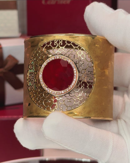 18k Yellow Gold Filigree Wristband