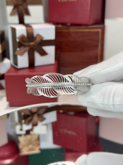 14k White Gold Pattern Bracelet