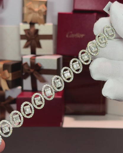 14k White Gold Diamond Bracelet