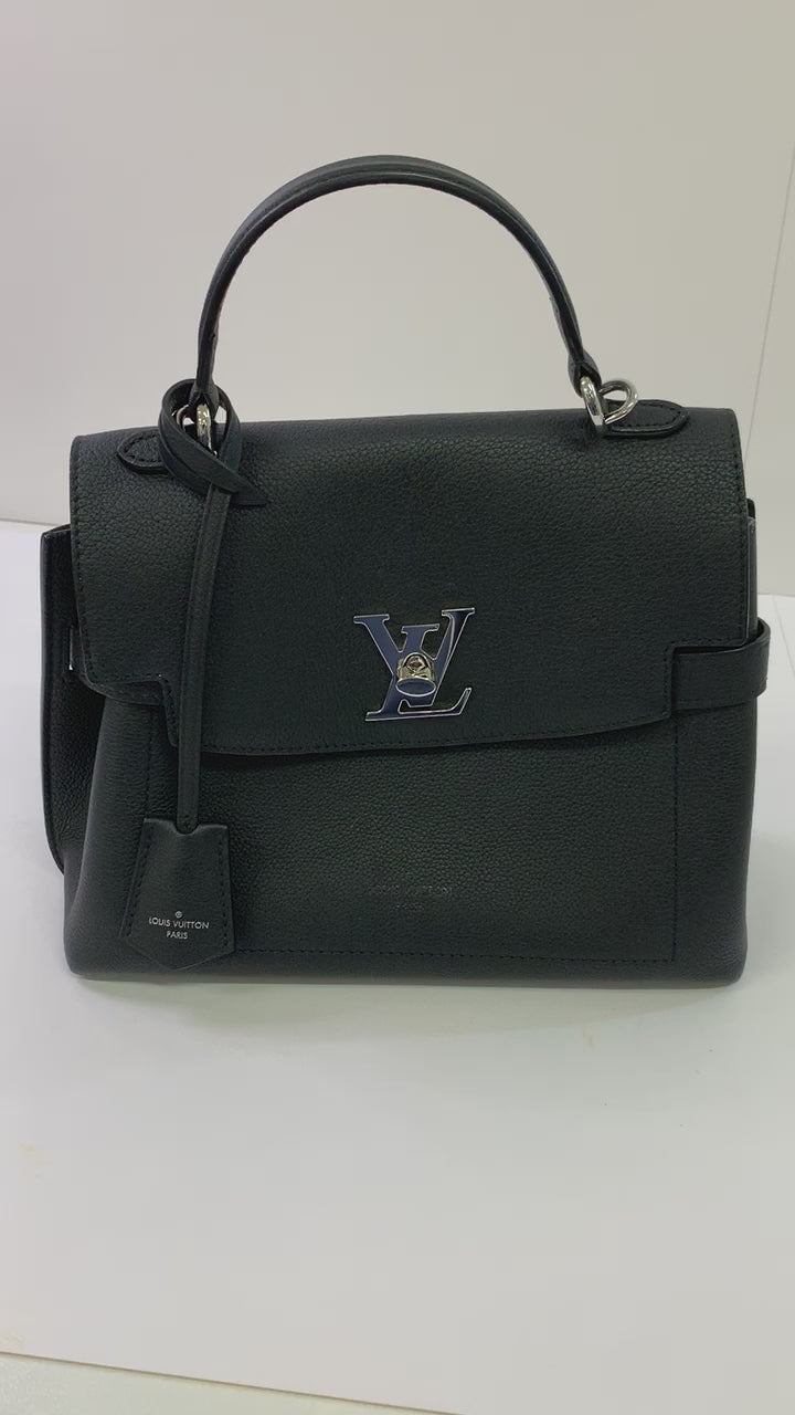 LOUIS VUITTON Rock Me Ever BB, Black, Calfskin Leather, Silver