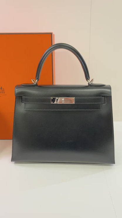 HERMES Handbag Kelly Series Kelly Box Calf 28
