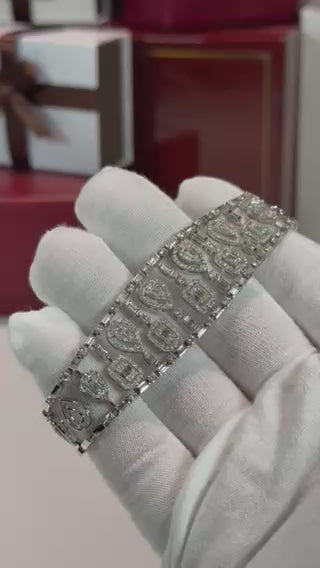 14k White Gold Diamond Bracelet