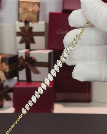 14k Yellow Gold Diamond Bracelet