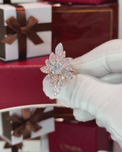 North Star Design 14k Rose Gold Cluster Diamond Ring