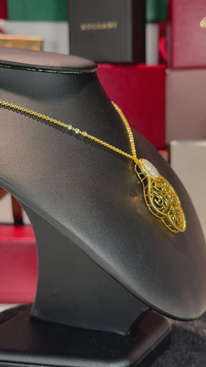 Diamond 14k Yellow Gold Pendant Necklace