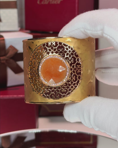 18k Yellow Gold Filigree Wristband