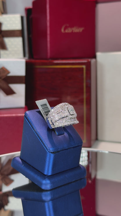 Layered Diamond 14k White Gold Ring