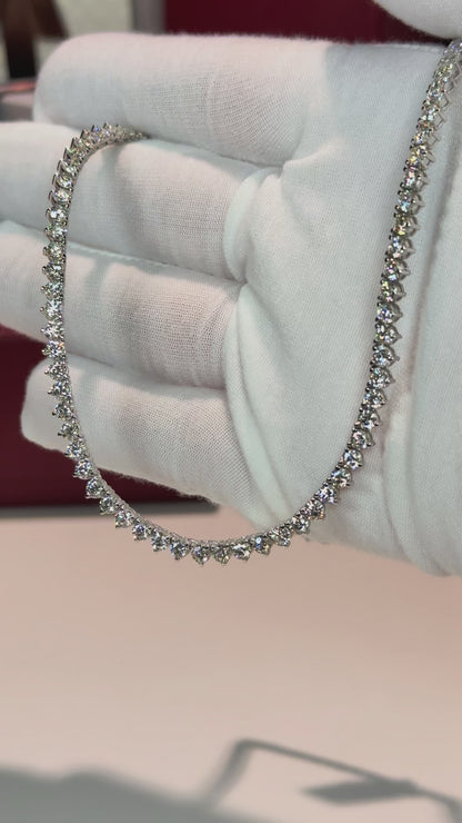 14k White Gold Diamond Tennis Necklace